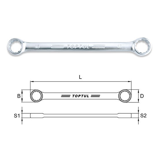 Cờ lê 2 đầu vòng Toptul AABM2123 Cờ lê 2 đầu vòng Toptul AABM2123